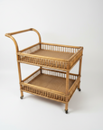 Alani Rattan Bar Cart - Caramel