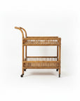 Alani Rattan Bar Cart - Caramel