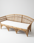 Caramel Bangalow Split Cane 3 Seater Lounge