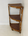 Corner Rattan Shelf - Caramel | Made To Order