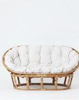 Natural Double Rattan Papasan Chair | Made To Order