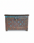 Antique Detailed Indian Pitara Box/ Trunk 01