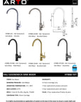 Hali Gooseneck Sink Mixer - Gunmetal