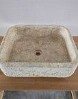 Hammered marble stone basin – Paradise Living Co.