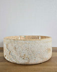 Hammered blush marble stone basin – round – Paradise Living Co.
