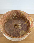 Hammered red marble stone basin – round – Paradise Living Co.