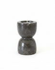 Small Hikari Black Marble Stone Candle Holder
