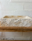 Marble stone basin – rectangle – 61.5 x 36 x 15.5cm – Paradise Living Co.