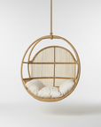 OUTDOOR Steel Framed Synthetic Rattan Round Single Cane Hanging Chair | Made To Order