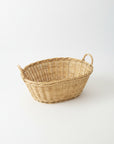 Natural Woven Cane Laundry Basket