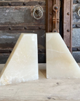 Polished Wedge Onyx Stone Book Ends | Made To Order