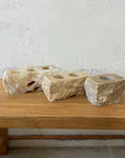 Triple Natural Onyx Stone Tealight Candle Holder