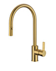 Otus Pull Out Gooseneck Sink Mixer - Brushed Gold