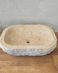 Marble stone basin – oval – 62 x 41 x 17cm – Paradise Living Co.