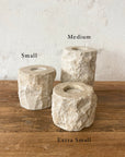 Natural Marble Stone Tealight Candle Holder 15cm