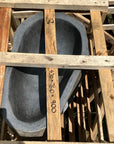 River stone pedestal basin – 76 x 47 x 90cm – Paradise Living Co.