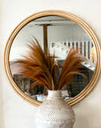 Round Rattan Mirror 120cm