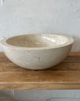 Beige marble stone basin – round – Paradise Living Co.