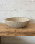 Beige marble stone basin – round – 50cm diameter – Paradise Living Co.