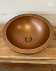Hammered copper basin – round – Paradise Living Co.