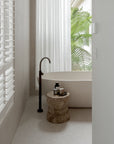 Freestanding Oval Terrazzo Stone Bath 1750mm – Sandy White | Handmade
