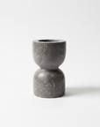 Small Hikari Black Marble Stone Candle Holder