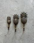 Small Tropical Pineapple Brass Wall Hook 8cm