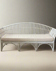 White Bangalow Split Cane 3 Seater Lounge | Made To Order