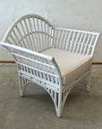White Bangalow Split Cane Single Arm Chair | Made To Order