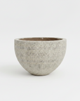 White Tribal Carved Palm Pots 03