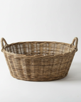 Woven Cane Laundry Basket