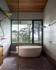Freestanding Oval Terrazzo Stone Bath 1500mm – Sandy White | Handmade