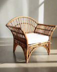 Caramel Bangalow Split Cane Single Arm Chair