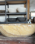 Polished onyx stone basin – oval – Paradise Living Co.