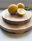 Round Rustic Teak Serving Board 30cm