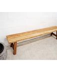 Rustic Teak Bench Seat 150cm - Set of 2