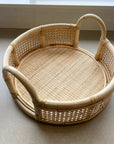Small Mala Round Rattan Tray