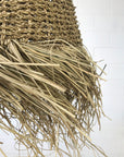 Small Natural Seagrass Fringe Pendant