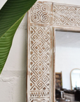 White Wash Tribal Timber Mirror 100x180cm | Made To Order