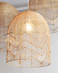 Small Zig Zag Rattan Pendant | Made To Order