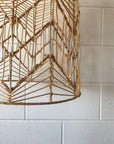 Small Zig Zag Rattan Pendant | Made To Order