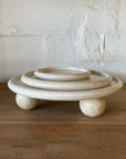 Beige Marble Round Plate 14cm Dia