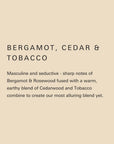 Medium Drift Trading Co. Soy Wax Candle - Bergamont, Cedar & Tobacco