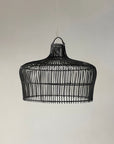 Black Zari Rattan Pendant 60cm Dia | Made To Order