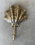 Brass Contour Clam Shell Wall Hook