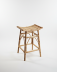 Curved Rattan Counter Stool