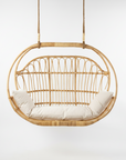 Natural Round Double Cane Hanging Chair