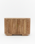 Fluted Curved Teak Vanity - Length 120cm