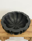 Grand Black Petal Timber Bowl
