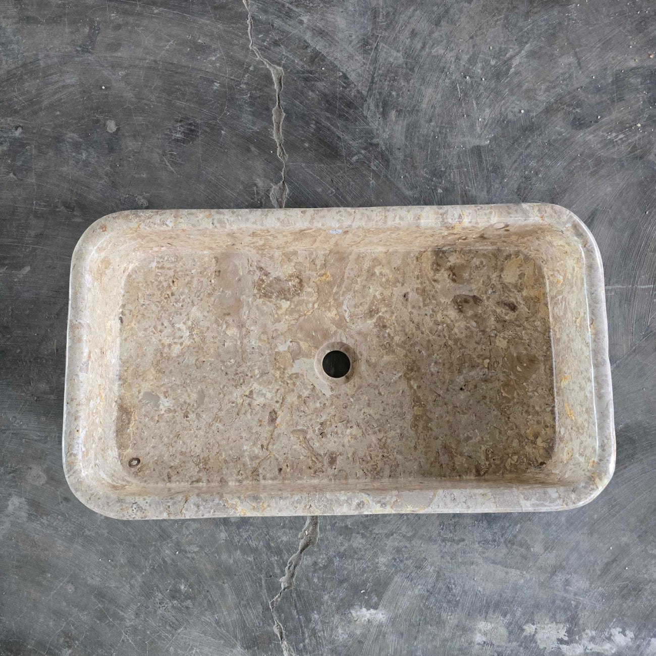 Hammered marble stone basin – Paradise Living Co.